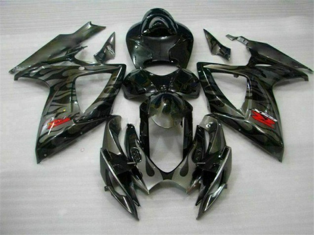 Preto Carenagem Suzuki GSXR 600 / 750 K6 2006-2007 Preto Carenagem Suzuki GSXR 600 / 750 K6 2006-2007