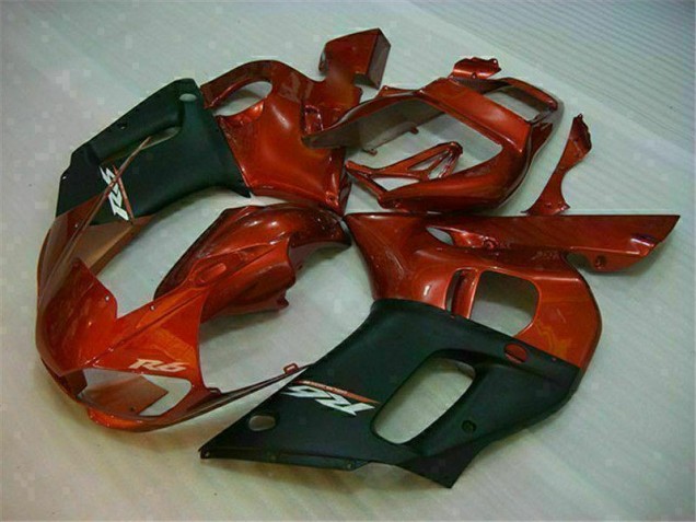 Preto Castanho Carenagem Yamaha R6 1998-2002 Preto Castanho Carenagem Yamaha R6 1998-2002
