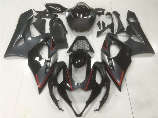 Preto Cinzento Carenagem Suzuki GSXR 1000 K5 2005-2006 Preto Cinzento Carenagem Suzuki GSXR 1000 K5 2005-2006