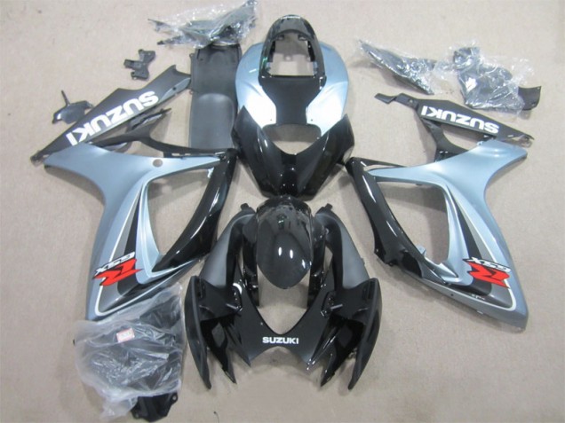 Preto Cinzento Carenagem Suzuki GSXR 600 K6 2006-2007