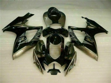 Preto Cinzento Kit Carenagem Suzuki GSXR 600 / 750 K6 2006-2007