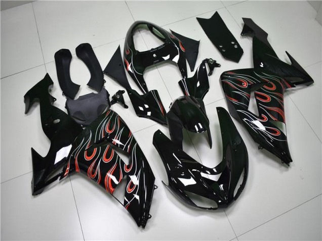 Preto Cinzento Vermelho Carenagem Kawasaki ZX10R 2008-2010