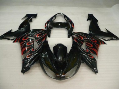 Preto Cinzento Vermelho Carenagem Kawasaki ZX10R 2008-2010
