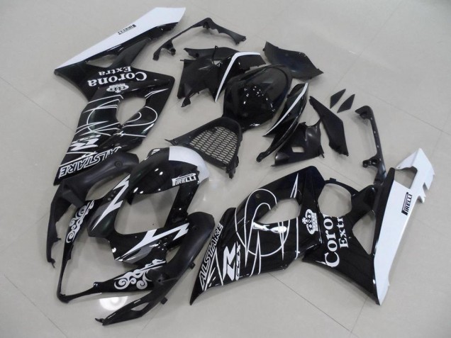 Preto Corona Carenagem Suzuki GSXR 1000 K5 2005-2006 Preto Corona Carenagem Suzuki GSXR 1000 K5 2005-2006
