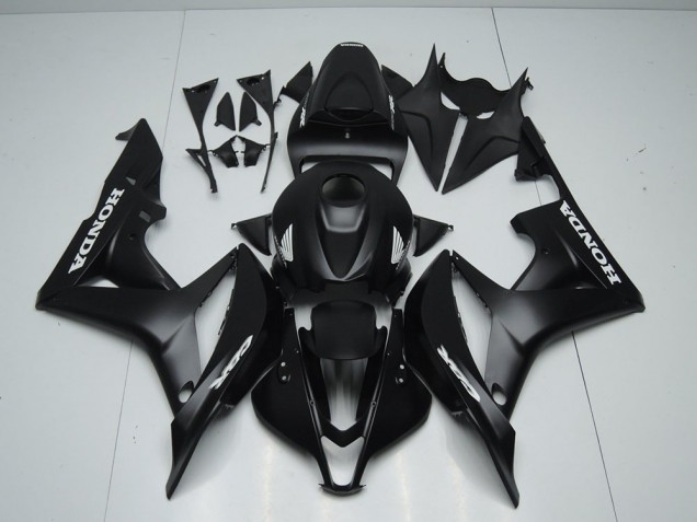 Preto Fosco & Branco Adesivo Carenagem Honda CBR 600RR 2007-2008 Preto Fosco & Branco Adesivo Carenagem Honda CBR 600RR 2007-2008