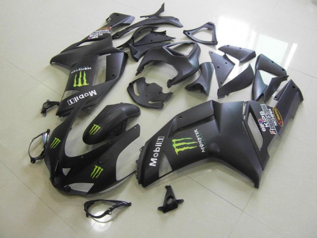 Preto Fosco Monster Carenagem Kawasaki ZX6R 2007-2008 Preto Fosco Monster Carenagem Kawasaki ZX6R 2007-2008