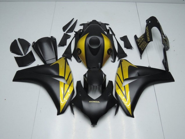 Preto Fosco & Ouro Carenagem Honda CBR 1000RR 2008-2011 Preto Fosco & Ouro Carenagem Honda CBR 1000RR 2008-2011