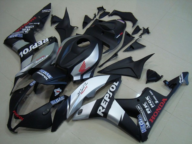 Preto Fosco Prata Repsol Carenagem Honda CBR 600RR 2007-2008