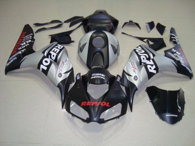 Preto Fosco Prata Repsol Kits Carenagem Honda CBR 1000RR 2006-2007
