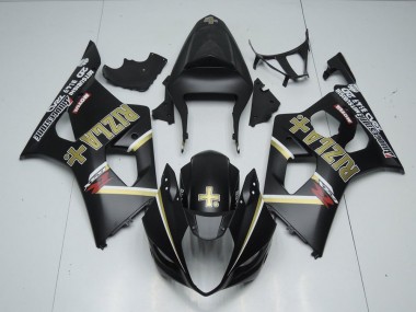 Preto Fosco Rizla Carenagem Suzuki GSXR 1000 K3 2003-2004