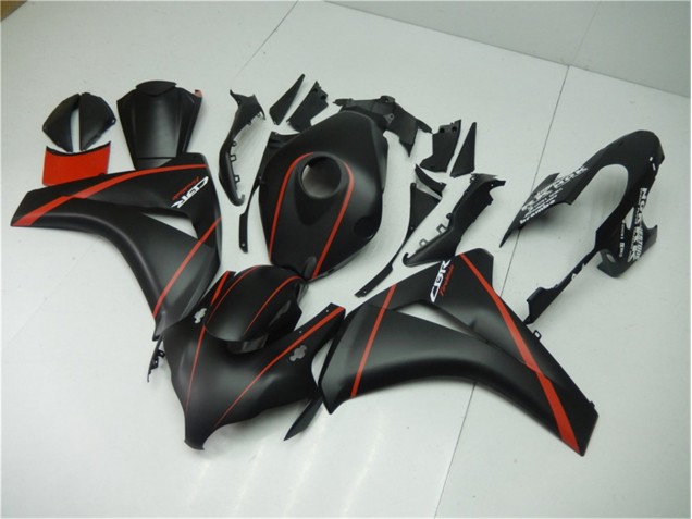 Preto Fosco Vermelho Carenagem Honda CBR 1000RR 2008-2011 Preto Fosco Vermelho Carenagem Honda CBR 1000RR 2008-2011