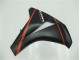 Preto Fosco Vermelho Carenagem Honda CBR 1000RR 2008-2011 Preto Fosco Vermelho Carenagem Honda CBR 1000RR 2008-2011