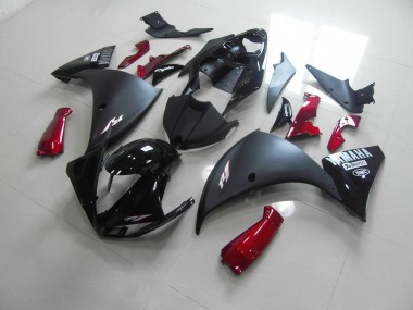 Preto Fosco Vermelho Carenagem Yamaha R1 2012-2014