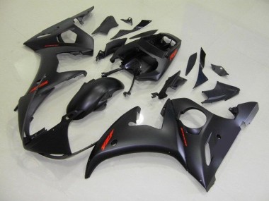 Preto Fosco Vermelho Decalques Carenagem Yamaha R6 2003-2005