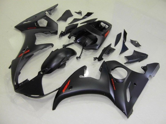Preto Fosco Vermelho Decalques Carenagem Yamaha R6 2003-2005 Preto Fosco Vermelho Decalques Carenagem Yamaha R6 2003-2005