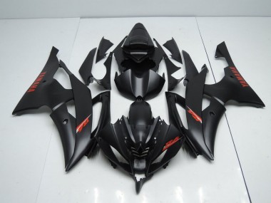 Preto Fosco Vermelho Decalques Carenagem Yamaha R6 2008-2016