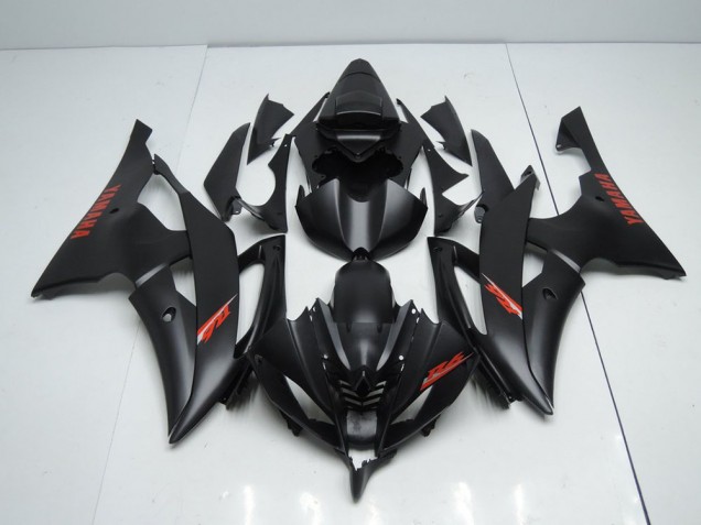 Preto Fosco Vermelho Decalques Carenagem Yamaha R6 2008-2016 Preto Fosco Vermelho Decalques Carenagem Yamaha R6 2008-2016