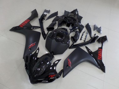 Preto Fosco Vermelho Kit Carenagem Yamaha R1 2007-2008