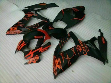 Preto Injeção Kit Carenagem Suzuki GSXR 600 / 750 K6 2006-2007