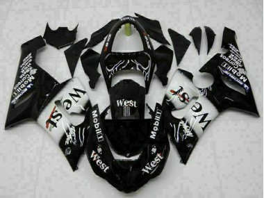 Preto Kit Completo Carenagem Kawasaki ZX6R 2005-2006