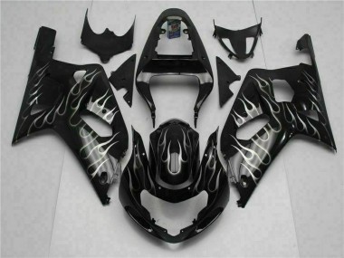 Preto Kits Carenagem Suzuki GSXR 600 / 750 K1 K2 K3 2001-2003