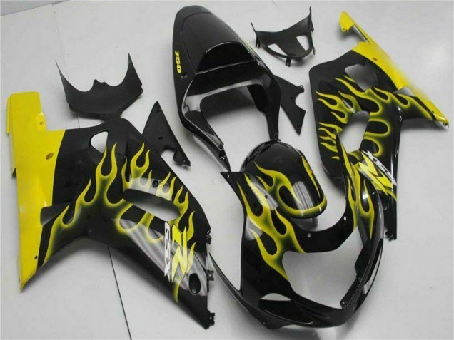 Preto Kits Carenagem Suzuki GSXR 600 / 750 K1 K2 K3 2001-2003 Preto Kits Carenagem Suzuki GSXR 600 / 750 K1 K2 K3 2001-2003