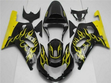Preto Kits Carenagem Suzuki GSXR 600 / 750 K1 K2 K3 2001-2003