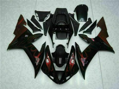 Preto Kits Carenagem Yamaha R1 2002-2003