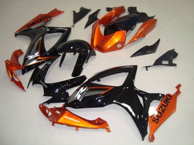Preto Laranja Abs Kits Completos Carenagem Suzuki GSXR 750 K6 2006-2007