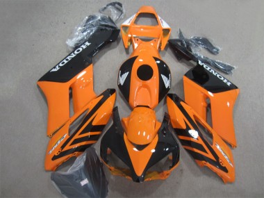 Preto Laranja Abs Plástico Honda CBR 1000RR 2004-2005