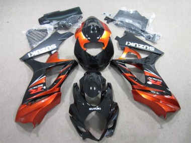 Preto Laranja Abs Plásticos Suzuki GSXR 1000 K7 2007-2008