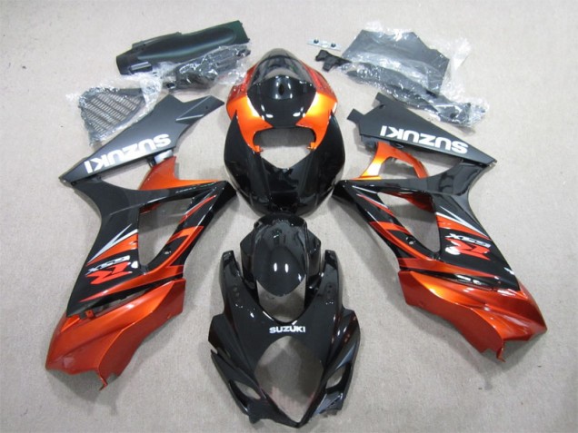 Preto Laranja Abs Plásticos Suzuki GSXR 1000 K7 2007-2008 Preto Laranja Abs Plásticos Suzuki GSXR 1000 K7 2007-2008