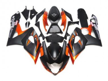 Preto Laranja Carenagem Suzuki GSXR 1000 K7 2007-2008