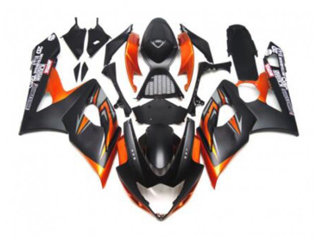 Preto Laranja Carenagem Suzuki GSXR 1000 K7 2007-2008 Preto Laranja Carenagem Suzuki GSXR 1000 K7 2007-2008