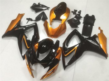 Preto Laranja Carroçaria Suzuki GSXR 600 / 750 K6 2006-2007