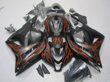 Preto Laranja Chama Carenagem Honda CBR 600RR 2009-2012