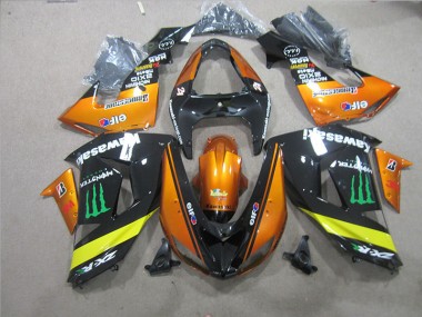 Preto Laranja Monster Carenagem Kawasaki ZX10R 2006-2007
