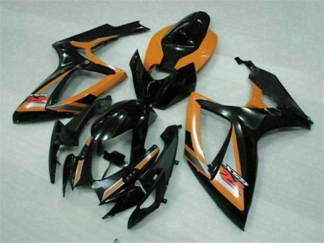 Preto Laranja Plástico Suzuki GSXR 600 / 750 K6 2006-2007 Preto Laranja Plástico Suzuki GSXR 600 / 750 K6 2006-2007