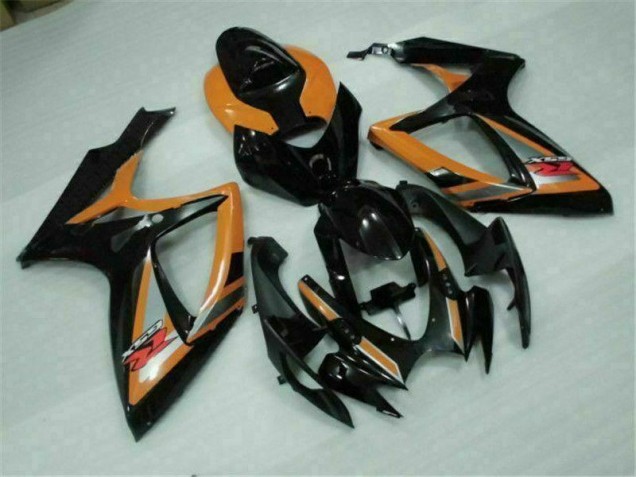 Preto Laranja Plástico Suzuki GSXR 600 / 750 K6 2006-2007 Preto Laranja Plástico Suzuki GSXR 600 / 750 K6 2006-2007