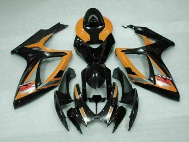 Preto Laranja Plástico Suzuki GSXR 600 / 750 K6 2006-2007