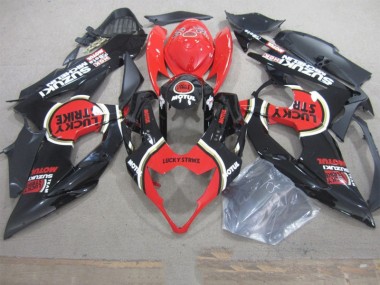 Preto Lucky Strike Vermelho Motul Carenagem Suzuki GSXR 1000 K5 2005-2006