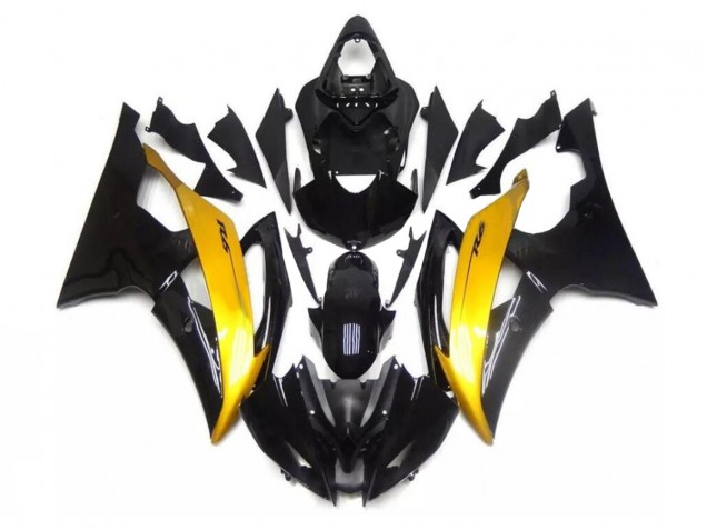 Preto Ouro Carenagem Yamaha R6 2008-2016 Preto Ouro Carenagem Yamaha R6 2008-2016