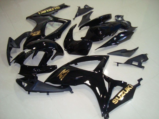 Preto Ouro Decalque Carenagem Suzuki GSXR 750 K6 2006-2007 Preto Ouro Decalque Carenagem Suzuki GSXR 750 K6 2006-2007