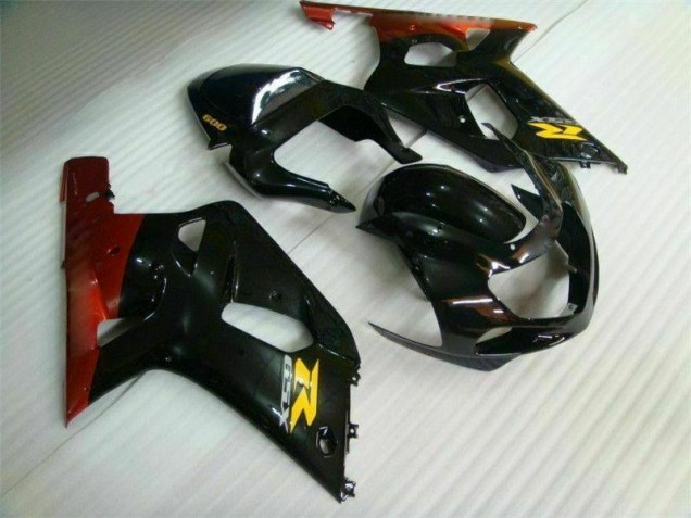 Preto Plástico Suzuki GSXR 600 / 750 K1 K2 K3 2001-2003 Preto Plástico Suzuki GSXR 600 / 750 K1 K2 K3 2001-2003