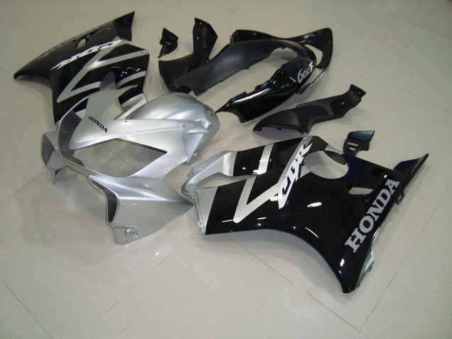 Preto Prata Abs Kits Completos Carenagem Honda CBR 600 F4i 2004-2007