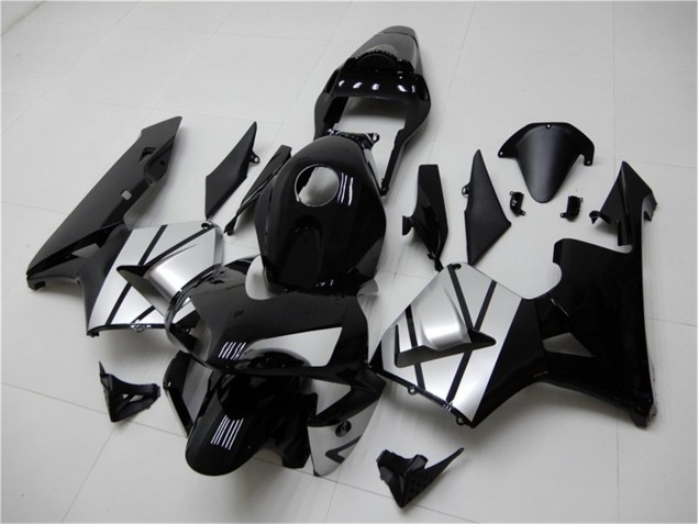 Preto Prata Carenagem Honda CBR 600RR 2003-2004 Preto Prata Carenagem Honda CBR 600RR 2003-2004