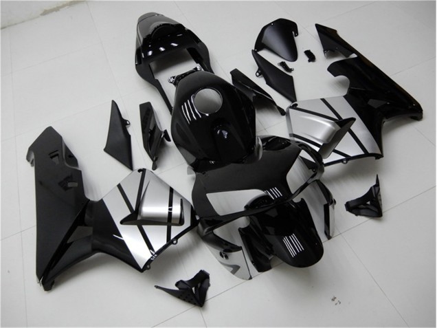 Preto Prata Carenagem Honda CBR 600RR 2003-2004 Preto Prata Carenagem Honda CBR 600RR 2003-2004