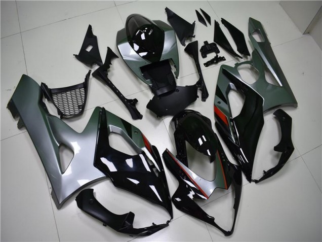 Preto Prata Carenagem Suzuki GSXR 1000 K5 2005-2006 Preto Prata Carenagem Suzuki GSXR 1000 K5 2005-2006