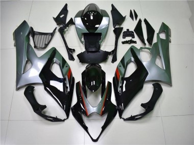 Preto Prata Carenagem Suzuki GSXR 1000 K5 2005-2006