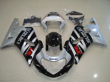 Preto Prata Carenagem Suzuki GSXR 750 K1 K2 K3 2001-2003